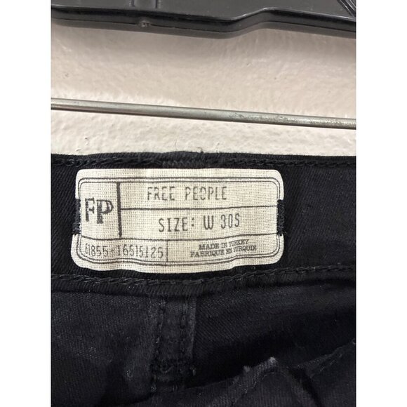 Free People Jeans high rise skinny size 30 color black cotton pants - Picture 4 of 9